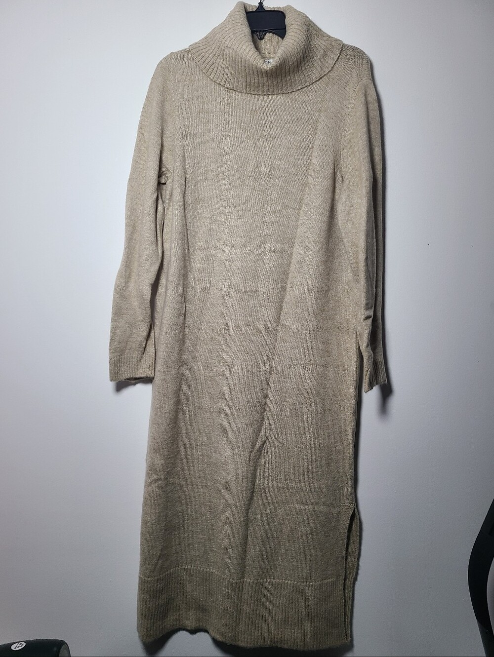 Only - Beige Turtleneck Maxi Sweater Dress Womens Size Medium
